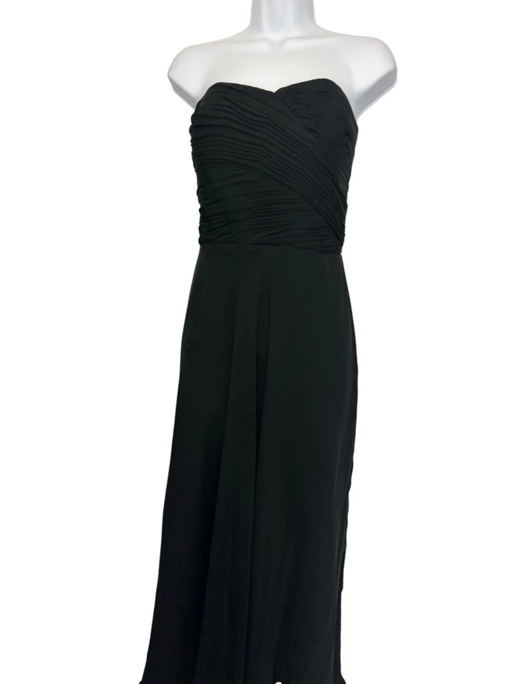 Lauren Sz 10 Silk Strapless Ruched Elegant Chiffon Skirt Glam Dress Womens